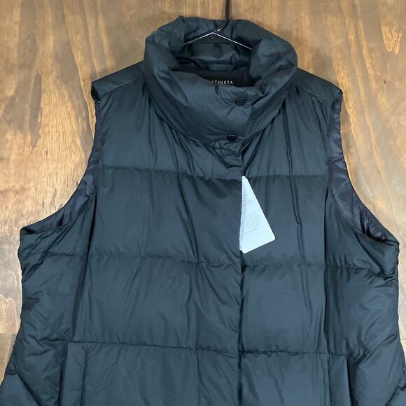 Athleta Womens Vest Black Downtown Puffer Water Resistant Athleisure 2X - Picture 2 of 13